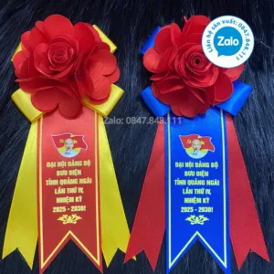 Hoa Cài Áo Đại Hội Đảng Bộ Bưu Điện Tỉnh