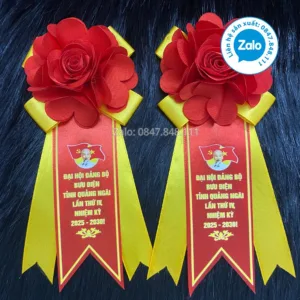 Hoa Cài Áo Đại Hội Đảng Bộ Bưu Điện Tỉnh